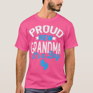 Awesome Cool Proud New Grandma It's A Boy Gender R T-Shirt