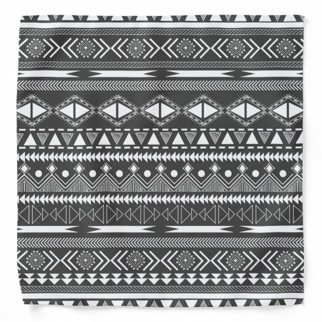 Awesome Cool trendy Aztec tribal Andes pattern Bandana (Front)