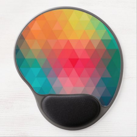 Awesome Cool Trendy Colourful Triangles Pattern Gel Mouse Pad