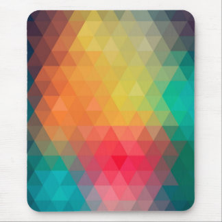 Awesome cool trendy colourful triangles pattern mouse pad