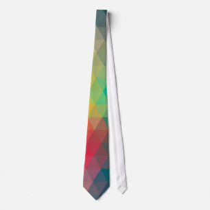 Awesome cool trendy colourful triangles pattern neck tie
