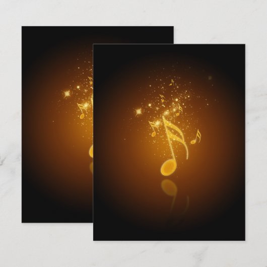 Awesome cool trendy glowing semiquavers music note (Front/Back)
