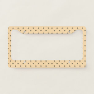 Awesome Cool Trendy  Yellow  With Black Dots   License Plate Frame