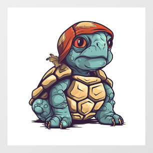 Awesome Cool Turtle Adorable Animal Graphic Wall Decal