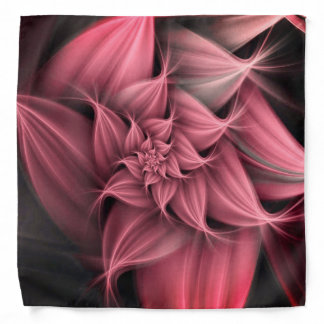 Awesome Coral Pink Flower Fractal Bandana