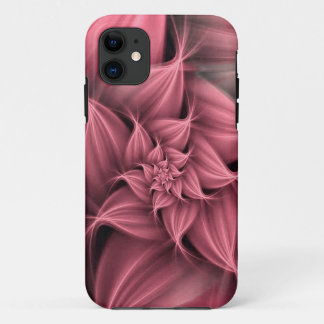 Awesome Coral Pink Flower Fractal iPhone 11 Case