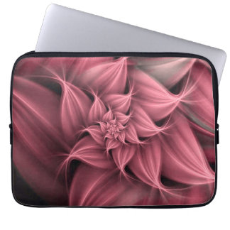 Awesome Coral Pink Flower Fractal  Laptop Sleeve