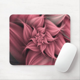 Awesome Coral Pink Flower Fractal Mouse Pad