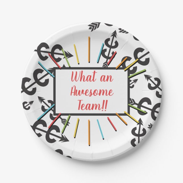 Awesome Cross Country Paper Plate (Front)