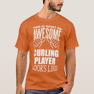 Awesome Curling Gift Design for Women T-Shirt