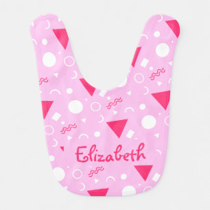 Awesome Custom Baby Gift Pink Baby Bib