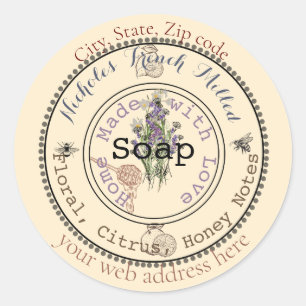 awesome customizable soap classic round sticker