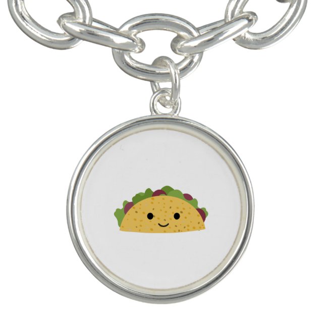 Awesome Cute Cartoon Kawaii Smiling Taco Bracelet (Design)