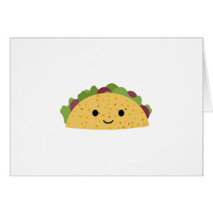 Awesome Cute Cartoon Kawaii Smiling Taco Cards
