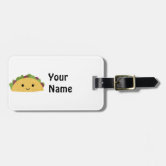Corn cartoon illustration luggage tag Zazzle