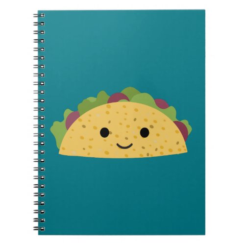 Awesome Cute Cartoon Kawaii Smiling Taco Notebook