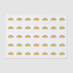 Awesome Cute Cartoon Kawaii Smiling Taco Tissue Paper