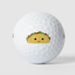 Awesome Cute Cartoon Kawaii Taco Golf Balls at Zazzle