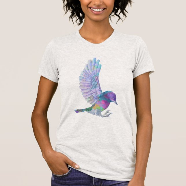 Awesome Cute Colorful Bird T-Shirt (Front)