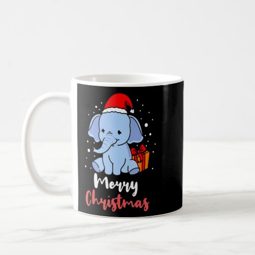 Awesome Cute Elephant Santa Hat Merry Christmas Pa Coffee Mug