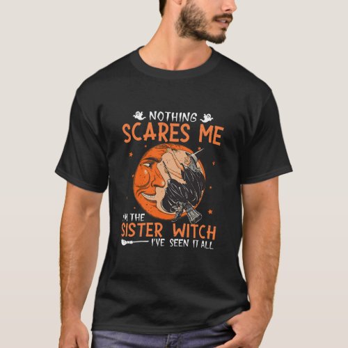 Awesome Cute Halloween Vintage Ideas Sister Witch T_Shirt