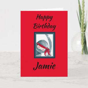 Awesome Cute Ninja Card