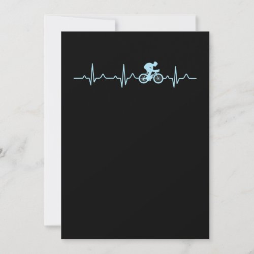 awesome cyclist heartbeat mountain biking cycling thank you card