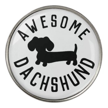 Awesome Dachshund Brand Golfer Wiener Dog Gift Golf Ball Marker by Smoothe1 at Zazzle