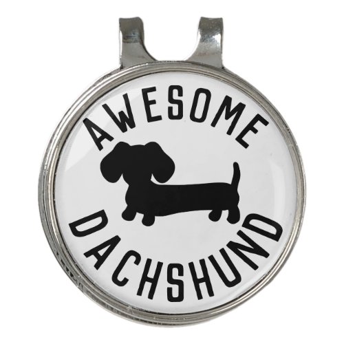 Awesome Dachshund Brand Golfer Wiener Dog Gift Golf Hat Clip