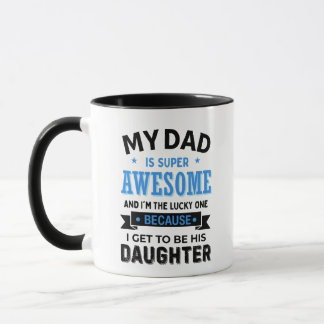 Awesome Dad And Lucky Daughter Mug
