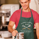 Awesome Dad BBQ Grill Chef Personalized Any Color Apron<br><div class="desc">Cute Flippin' Awesome dad design that makes a great gift for a cook or a chef dad. It is the perfect gift for any dad who loves to cook. This flippin awesome dad gag design features an adjustable back strap for a comfortable fit. The apron can be personalized with your...</div>