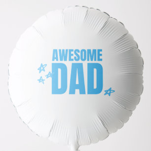 Awesome dad blue text balloon