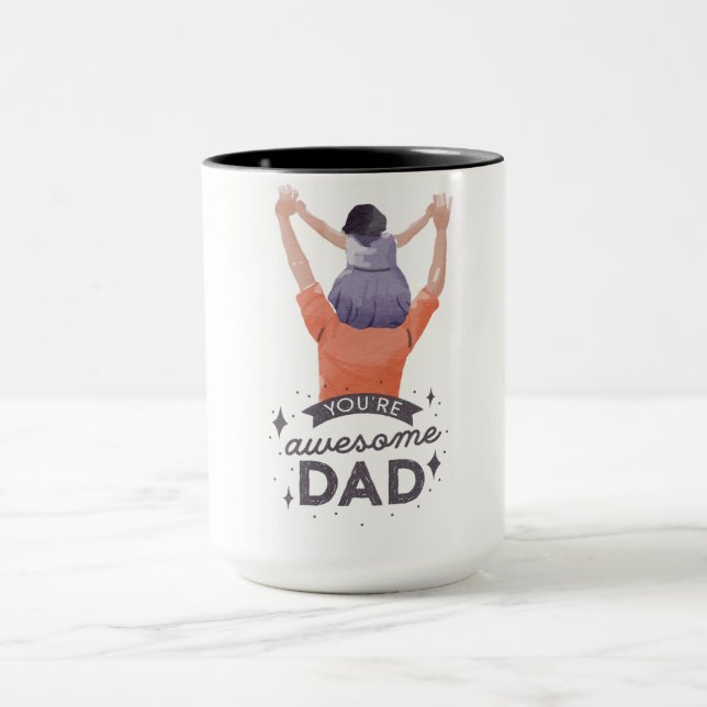 Awesome Dad Coffee Mug – Perfect Gift for the Best (Center)