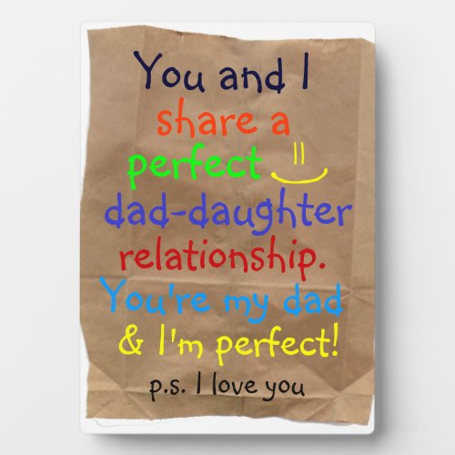 awesome dad_daughter relationship plaque