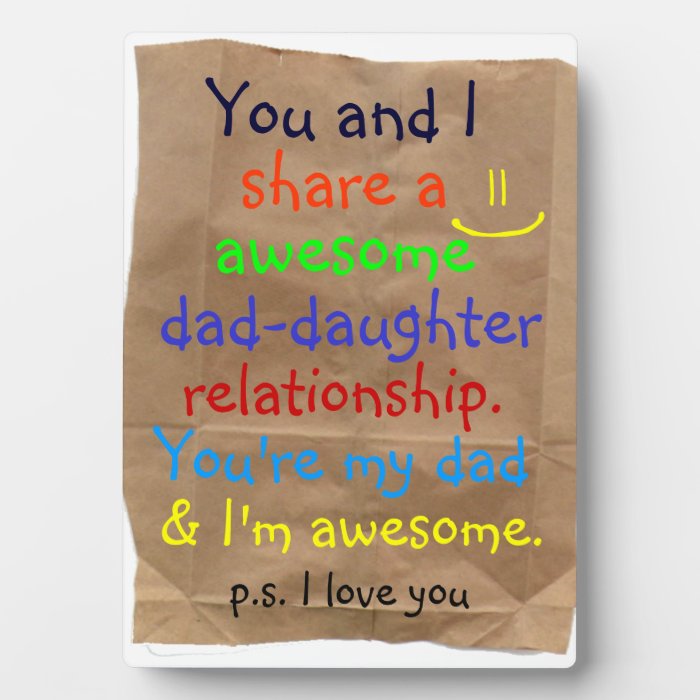 awesome dad daughter relationship plaque