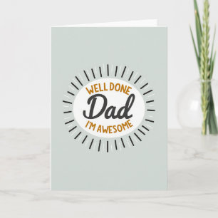 Awesome Dad Day Burst Card