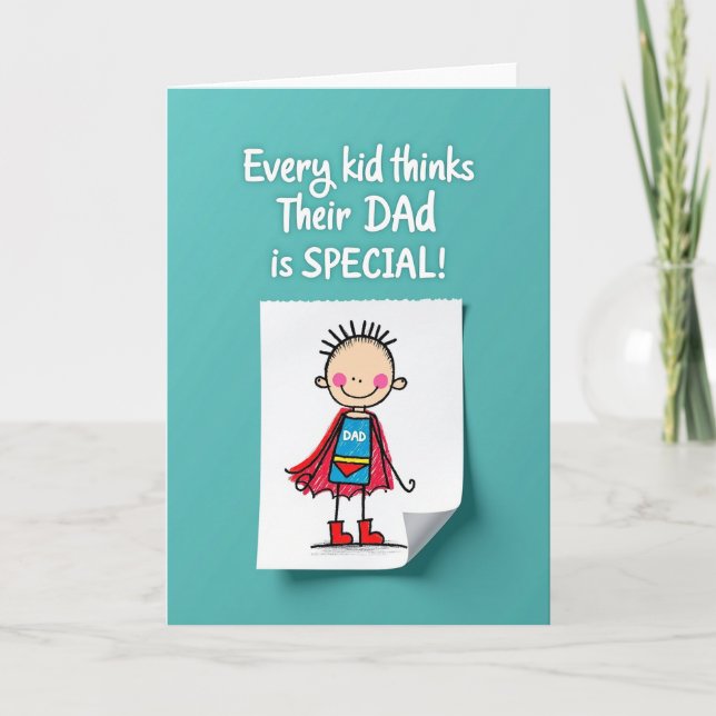 Awesome Dad Hero Sketch Card (Front)