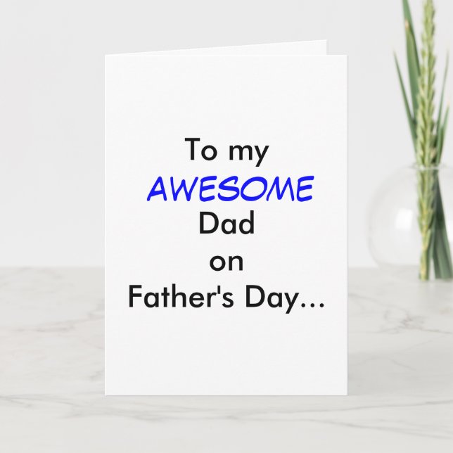 Awesome Dad on Father's Day Card (Front)