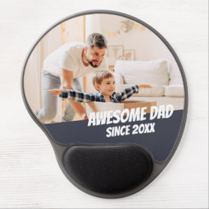 Awesome Dad Since 20XX Modern Cool Simple Gel Mouse Pad