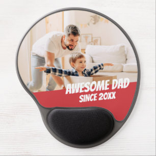 Awesome Dad Since 20XX Modern Cool Simple Gel Mouse Pad