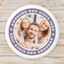 Awesome Dad Since 20XX Modern Simple Photo Magnet