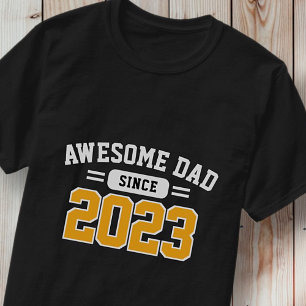 Awesome Dad Since XX Athletic Modern Father's Day T-Shirt