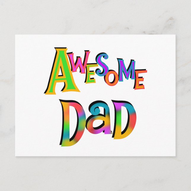 Awesome Dad T-shirts and Gifts Postcard (Front)