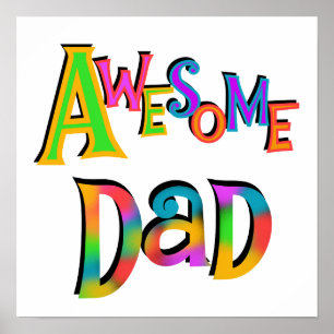 Awesome Dad T-shirts and Gifts Poster
