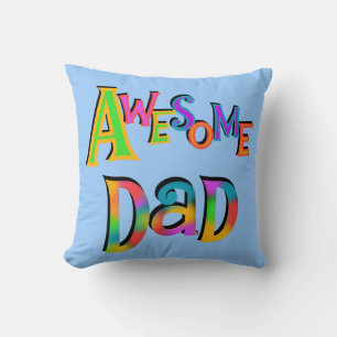 Awesome Dad T-shirts and Gifts Throw Pillow