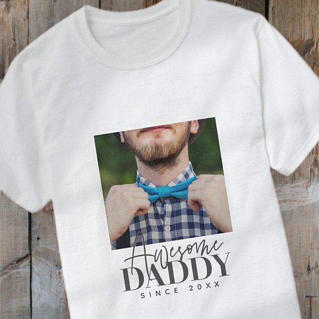 Awesome Daddy Since 20XX Simple Elegant T-Shirt (Creator Uploaded)