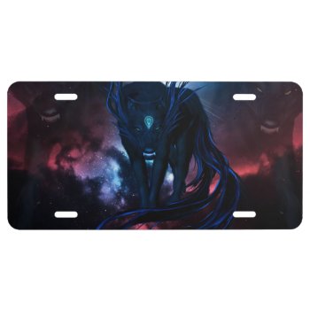 Awesome Dark Fantasy Wolves License Plate by stylishdesign1 at Zazzle