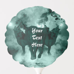 Awesome dark wolves balloon