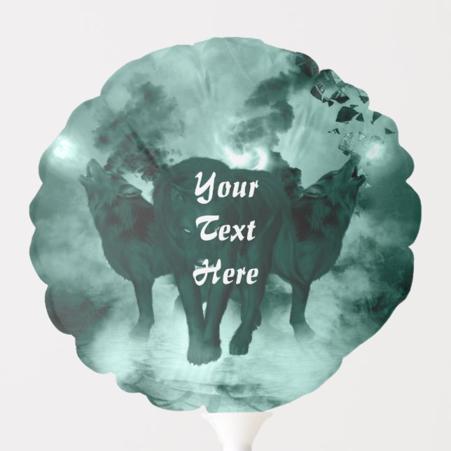 Awesome dark wolves balloon (Front)