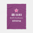 Awesome DAUGHTER Pink Star Purple Background V1A